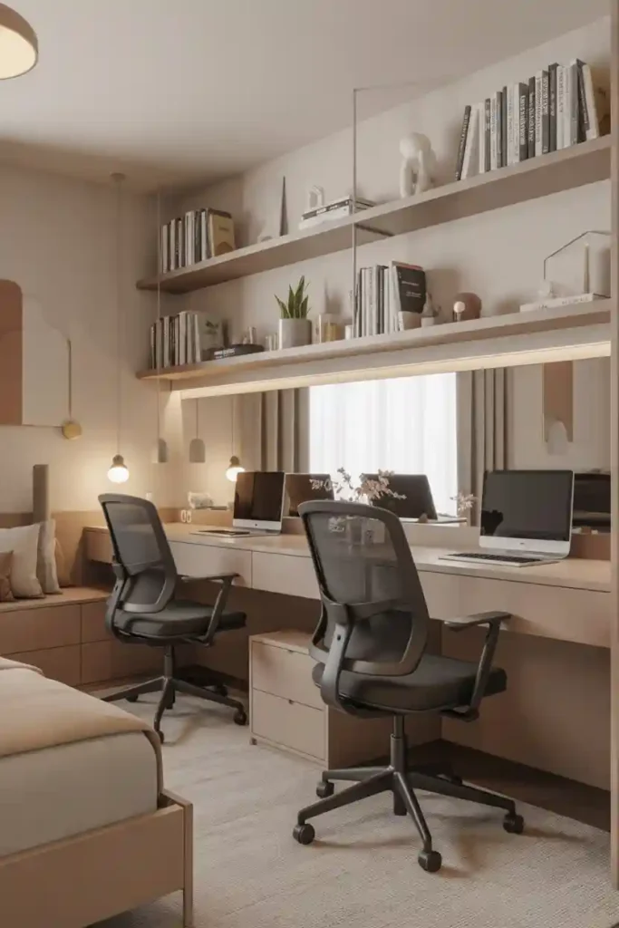 Shared Desk with Dual Seating