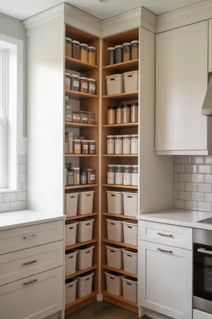 Tall Corner Pantry Tower
