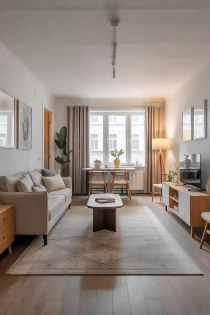 Use a Large Area Rug to Define the Space