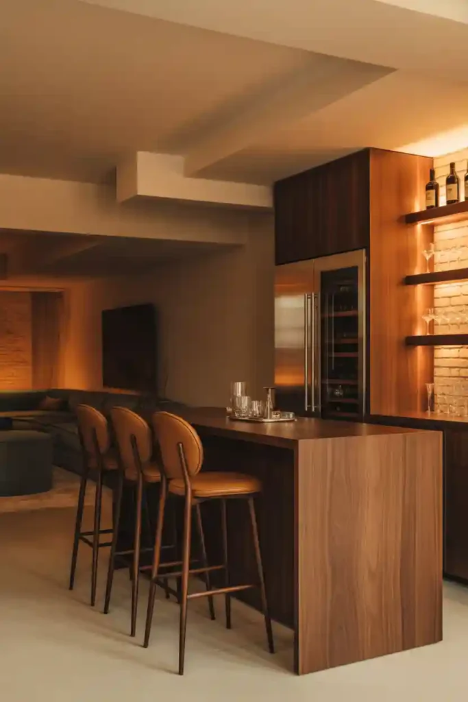 Basement Bar & Entertainment Area