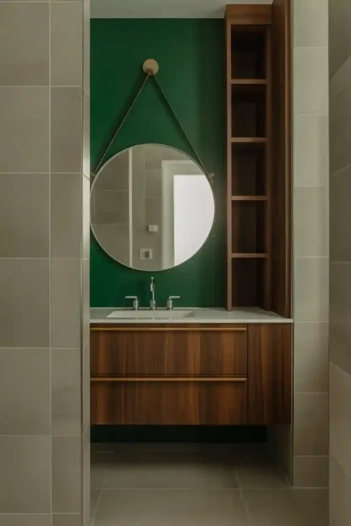 Bold Color Accent Bathroom