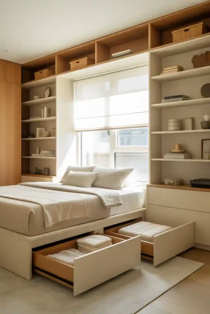 Guest Room with Storage Solutions