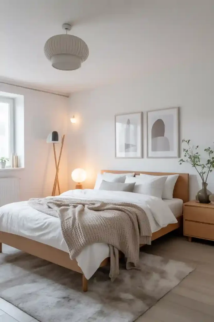 Scandinavian-Inspired Basement Bedroom