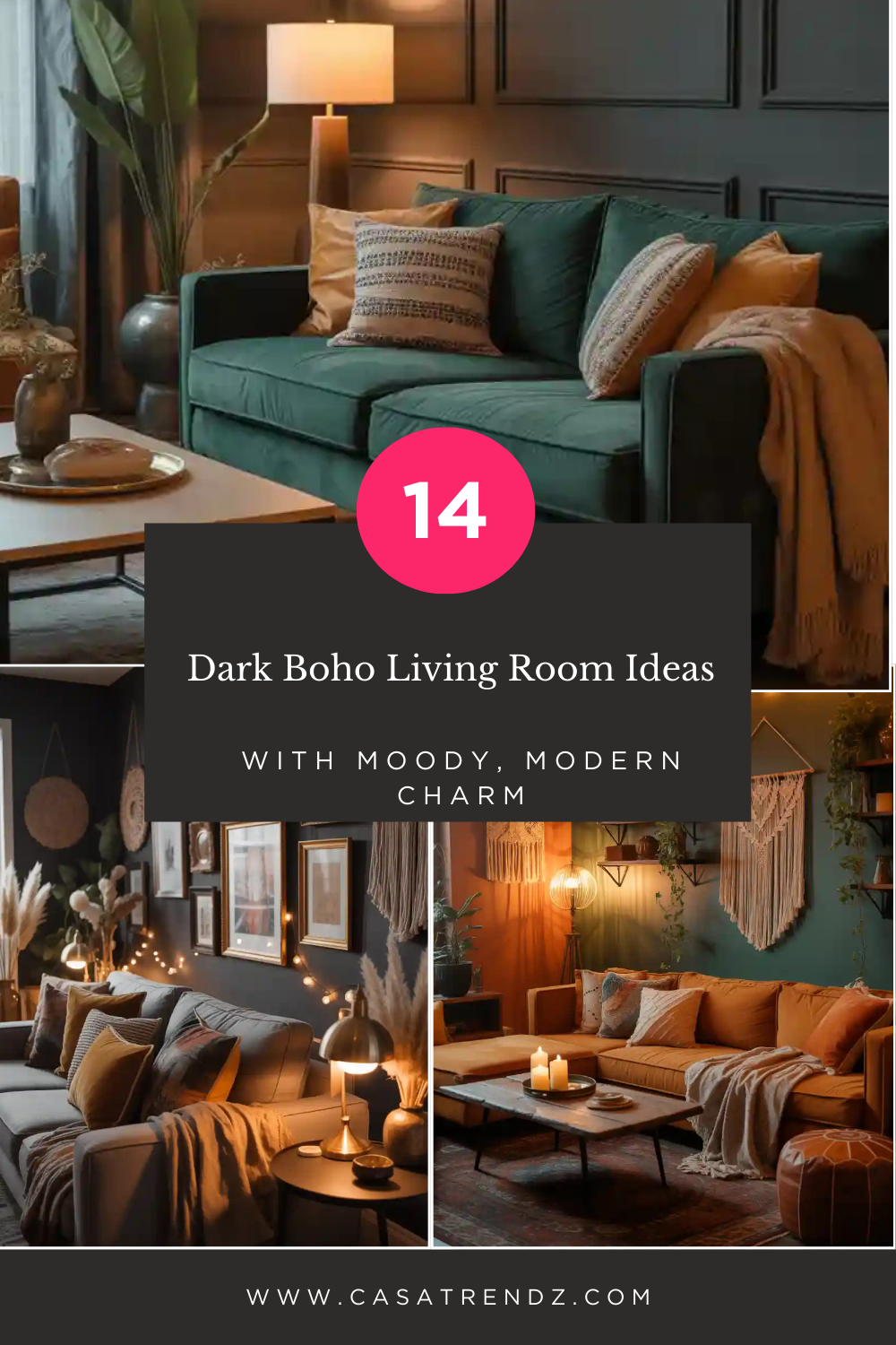 Dark Boho Living Room Ideas