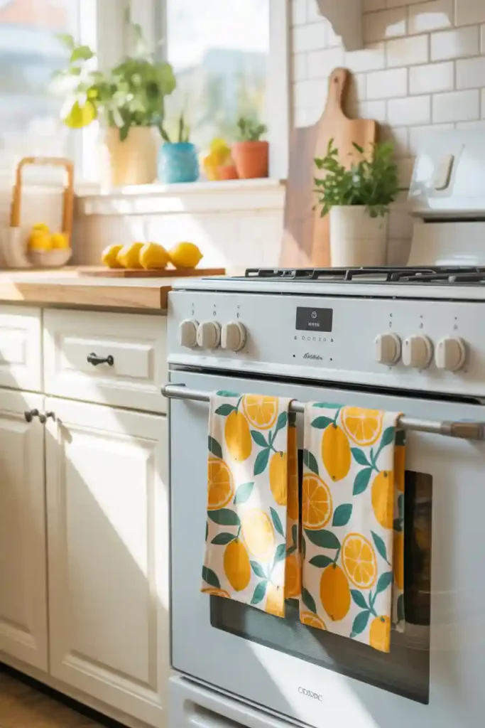 Add Colorful Kitchen Towels