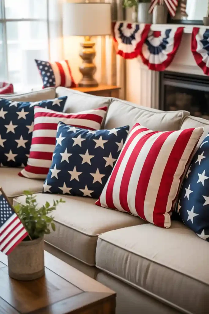 Classic Stars and Stripes Pillow Arrangement