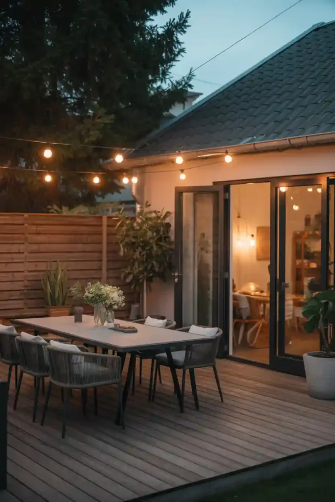 Hang String Lights Across Your Patio