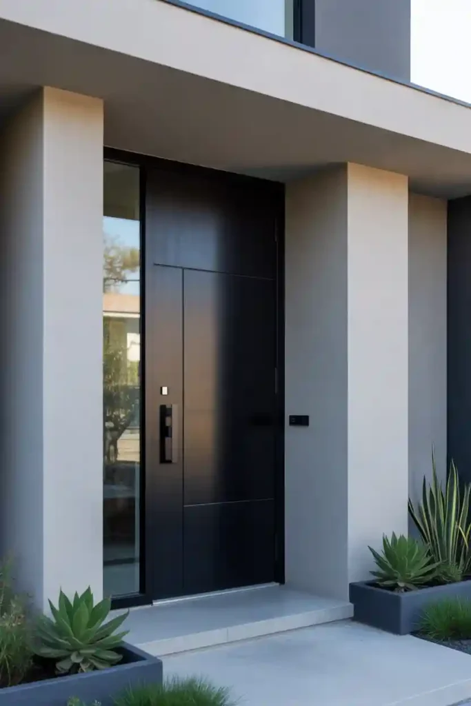 Modern Minimalist Black Door