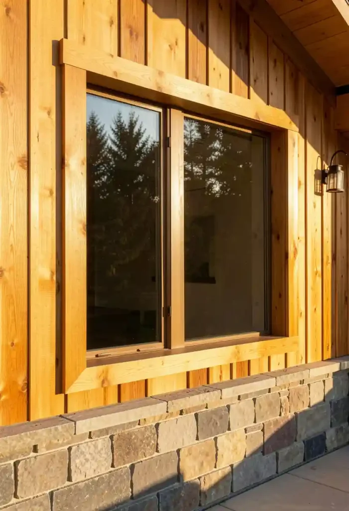 Natural Wood Trim for Authentic Rustic Charm