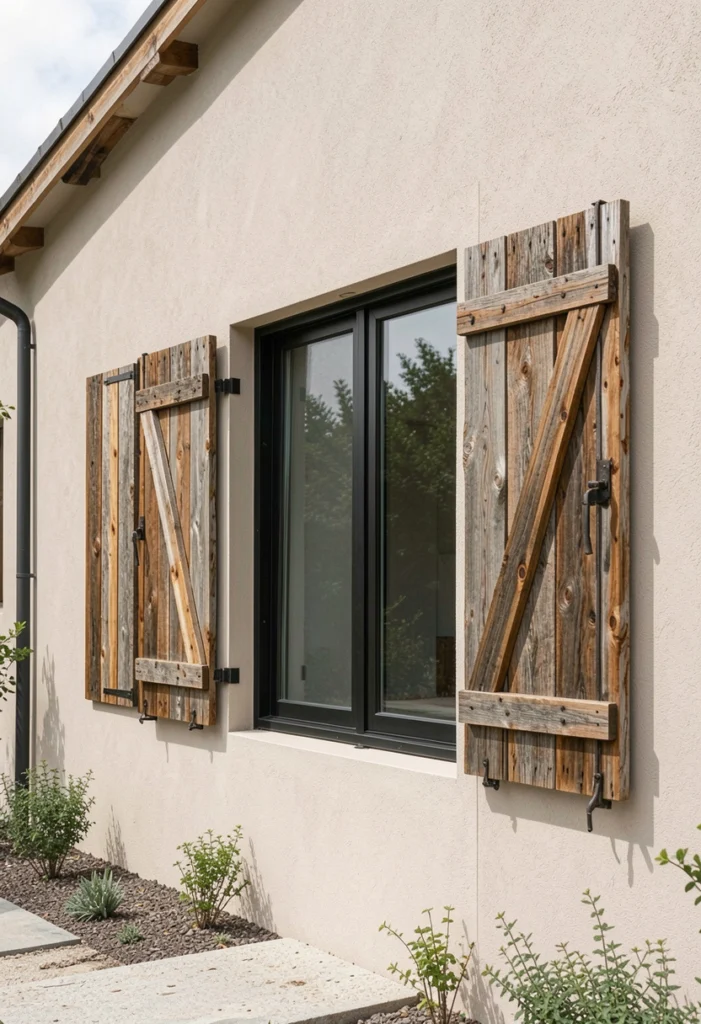 Reclaimed Wood Shutters for Authentic Texture