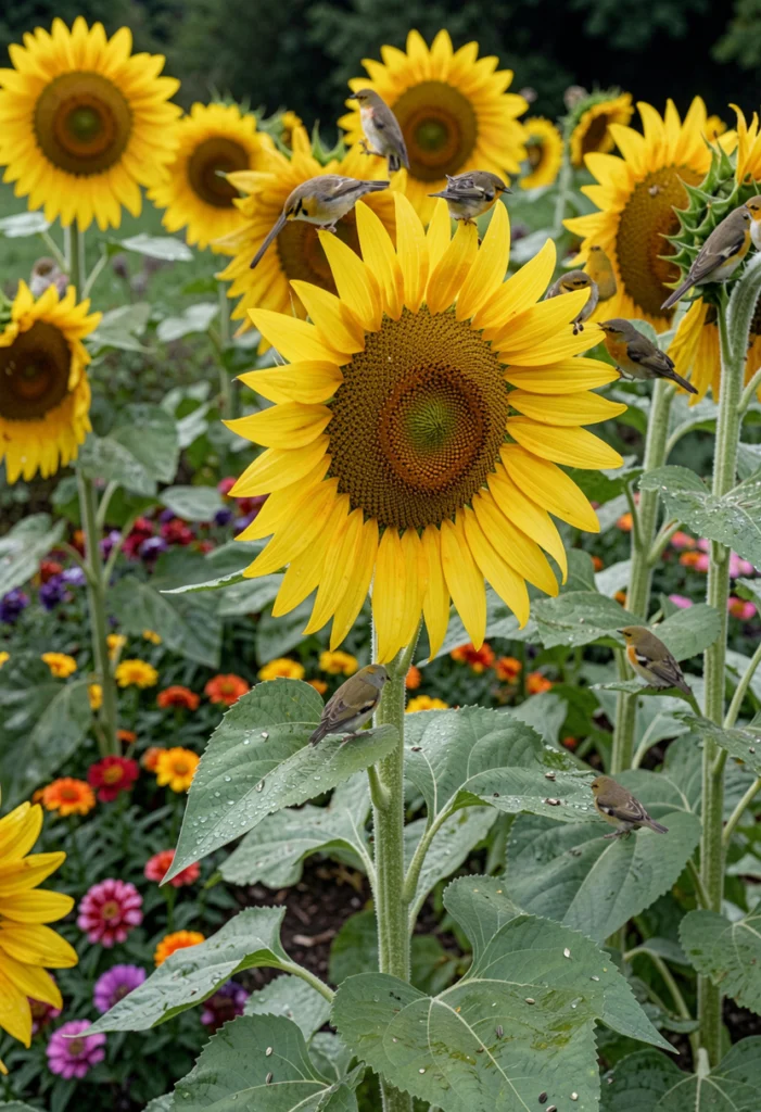 . Sunflowers for Seeds and Shelter