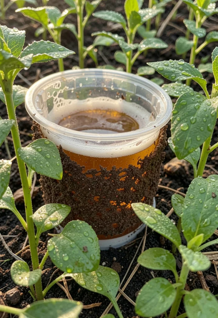  Beer Trap for Slugs and Snails