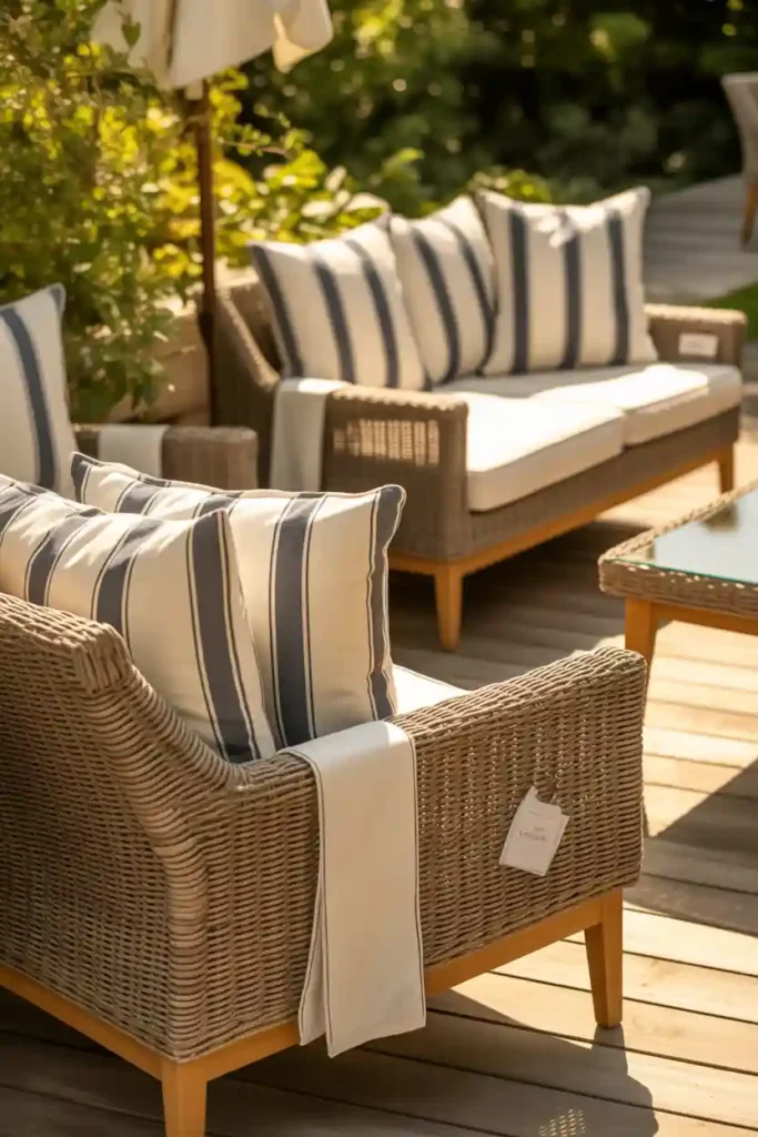 Choose Cushions with Ties or Non-Slip Bases