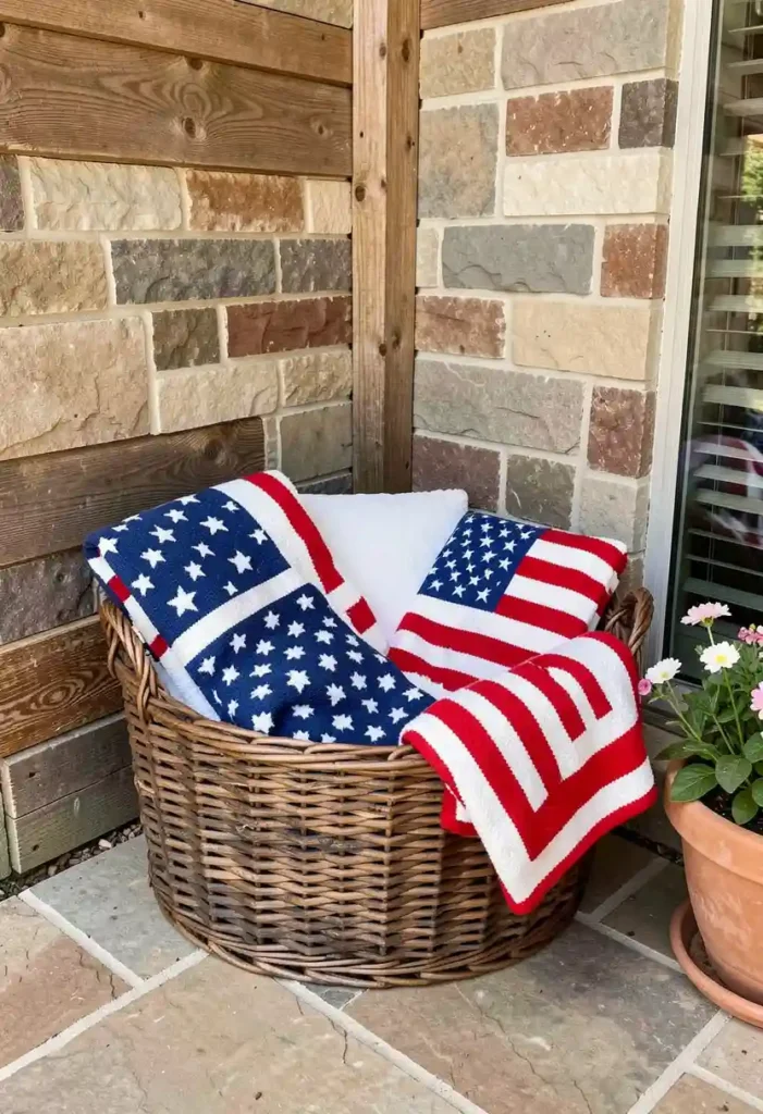 Cozy Blanket Basket Station
