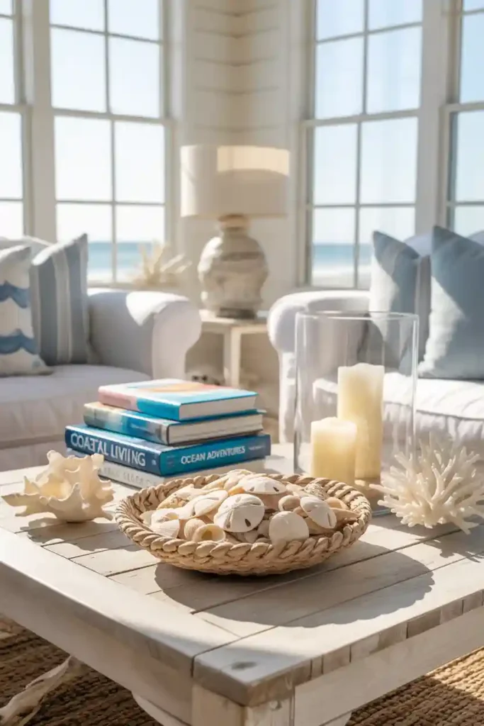Create a Coastal Coffee Table Display