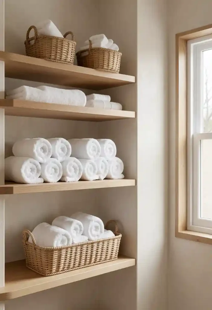 Display Rolled Spa Towels