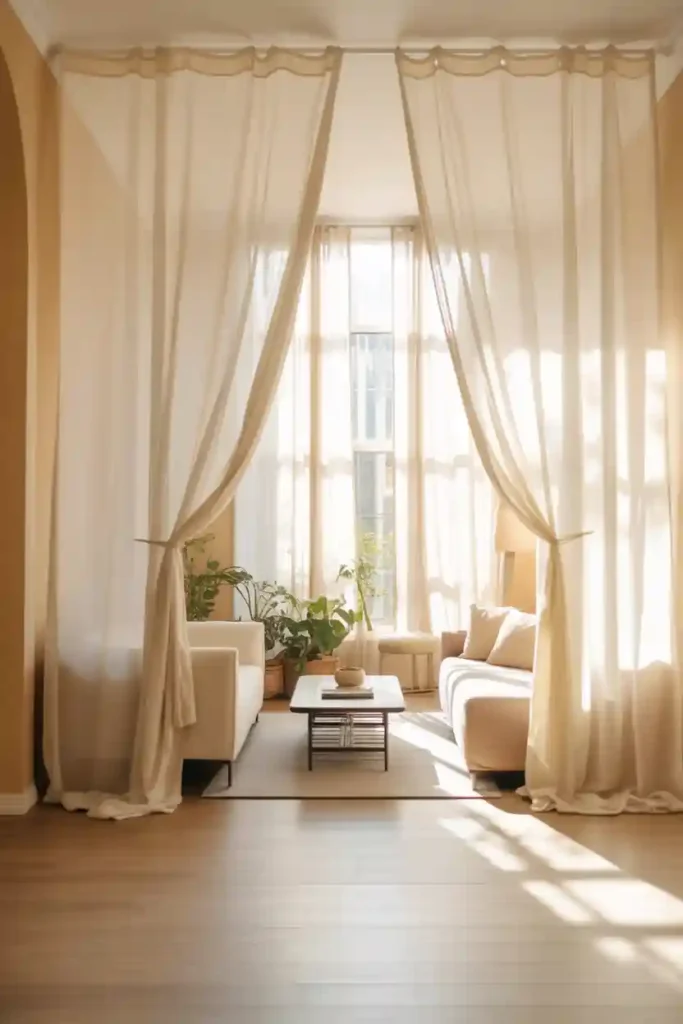 Hang Curtains Higher for Height Illusion