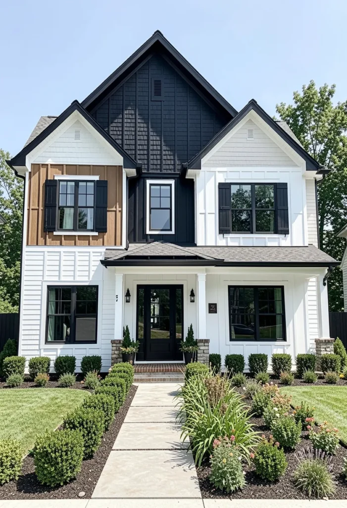 Mixed Siding Farmhouse Exterior
