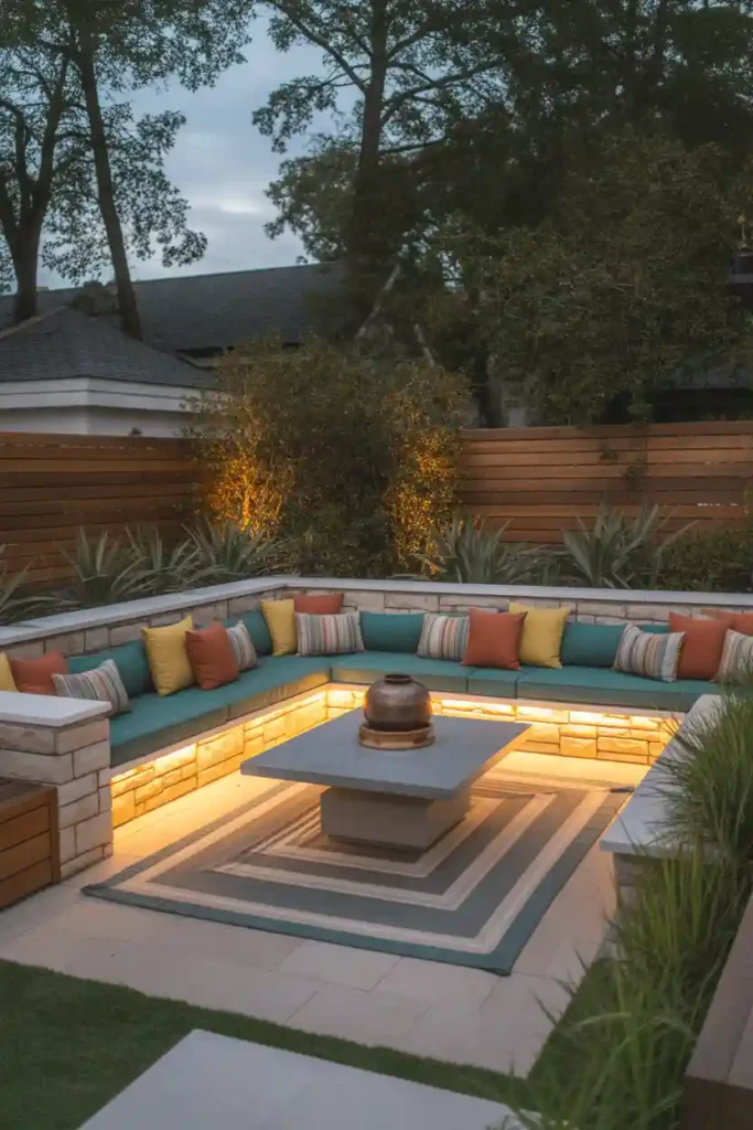  Patio with Built-In Seating