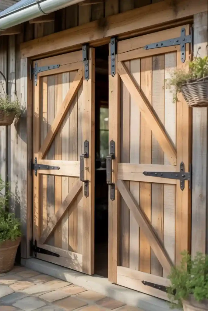 Rustic Barn Style Double Doors