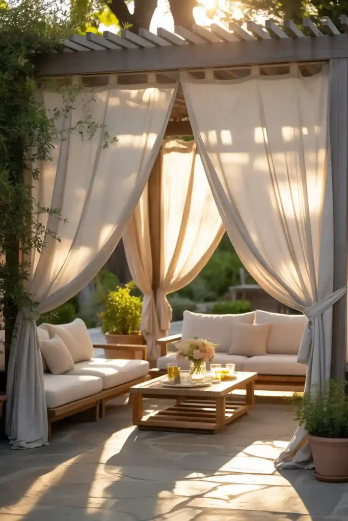 Use Outdoor Curtains for Privacy