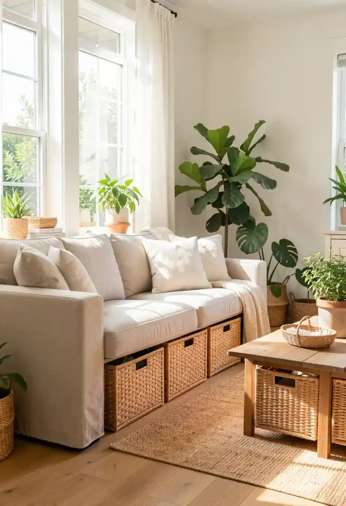 Use Woven Baskets for Storage