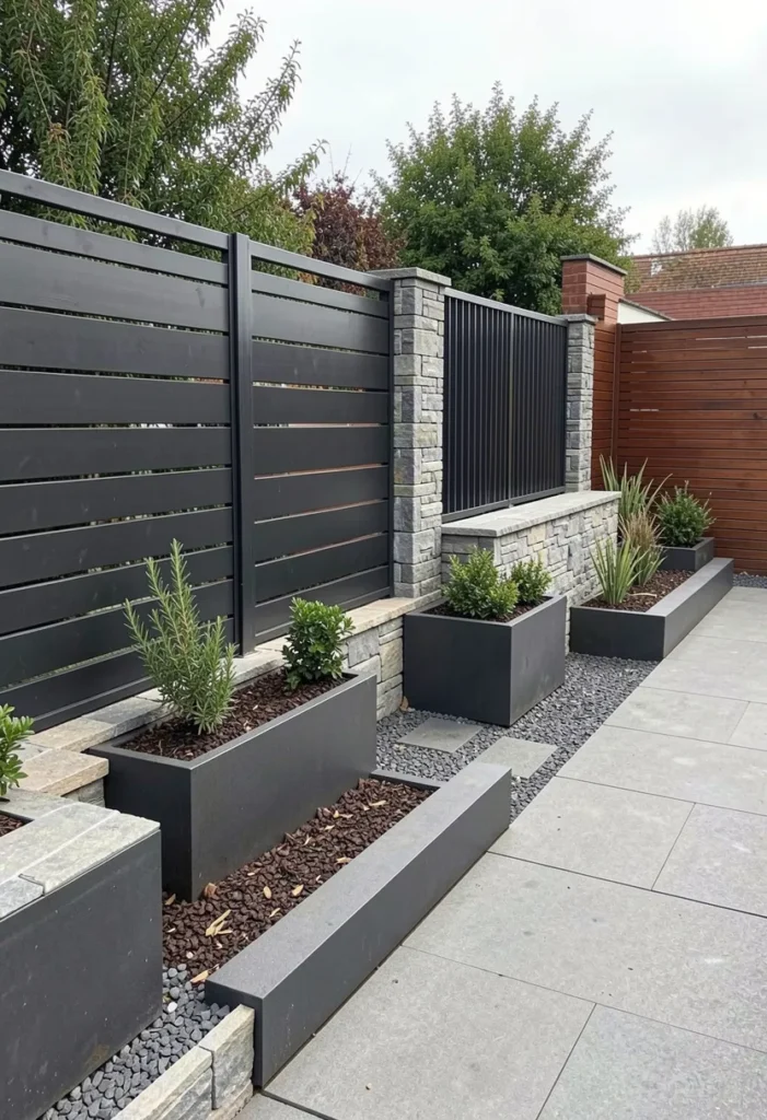 . Add Metal or Stone Fencing