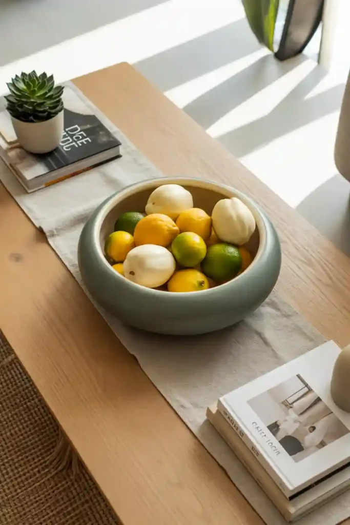 Add a Decorative Bowl Centerpiece