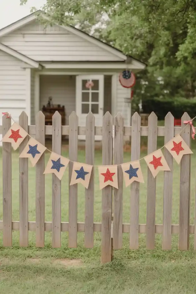 DIY Burlap Star Banners