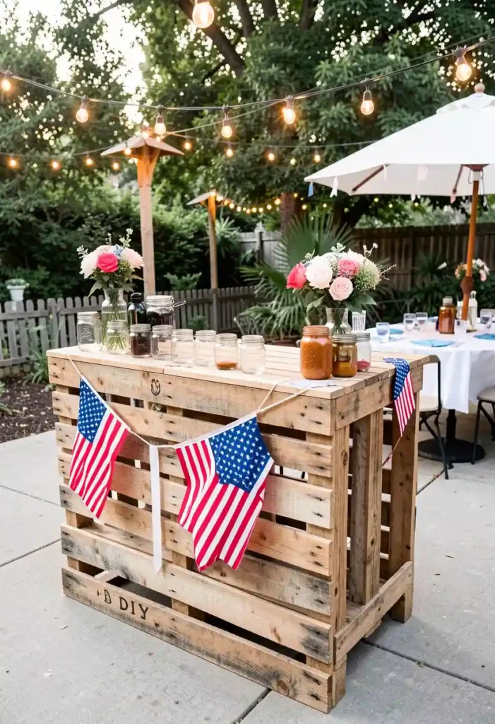DIY Patriotic Pallet Bar