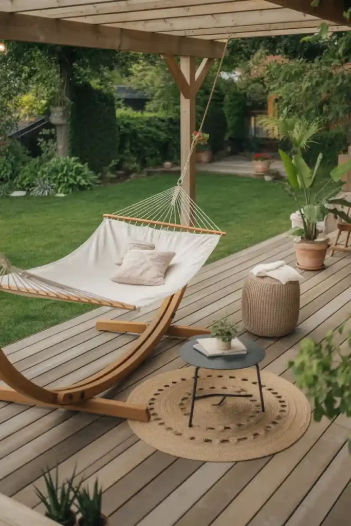 Hammock on a Garden Deck