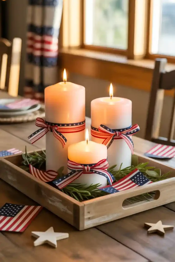 Patriotic Candle Trio