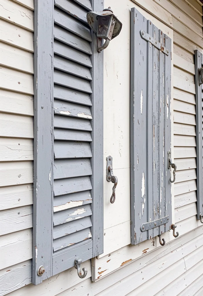 Weathered Gray Shutters for Aged Charm