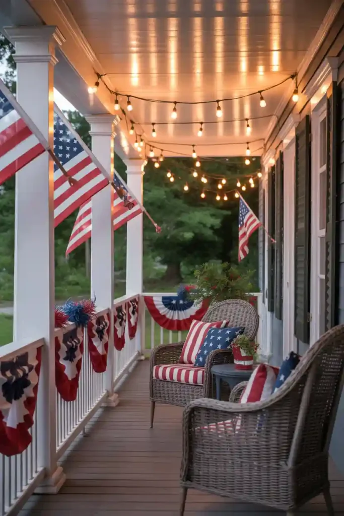 Full Patriotic Porch Party Setup