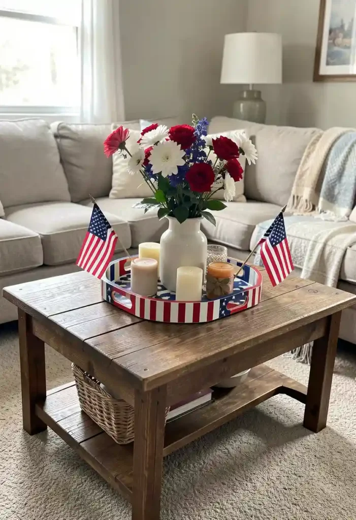  Patriotic Bookshelf Styling