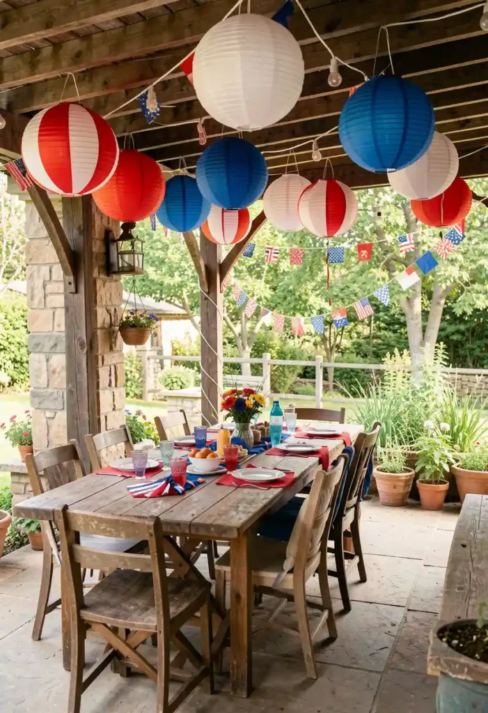  Patriotic Paper Lantern Display