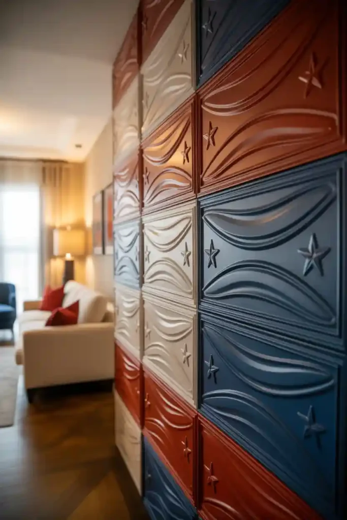  Patriotic Star and Stripe Wall Panels