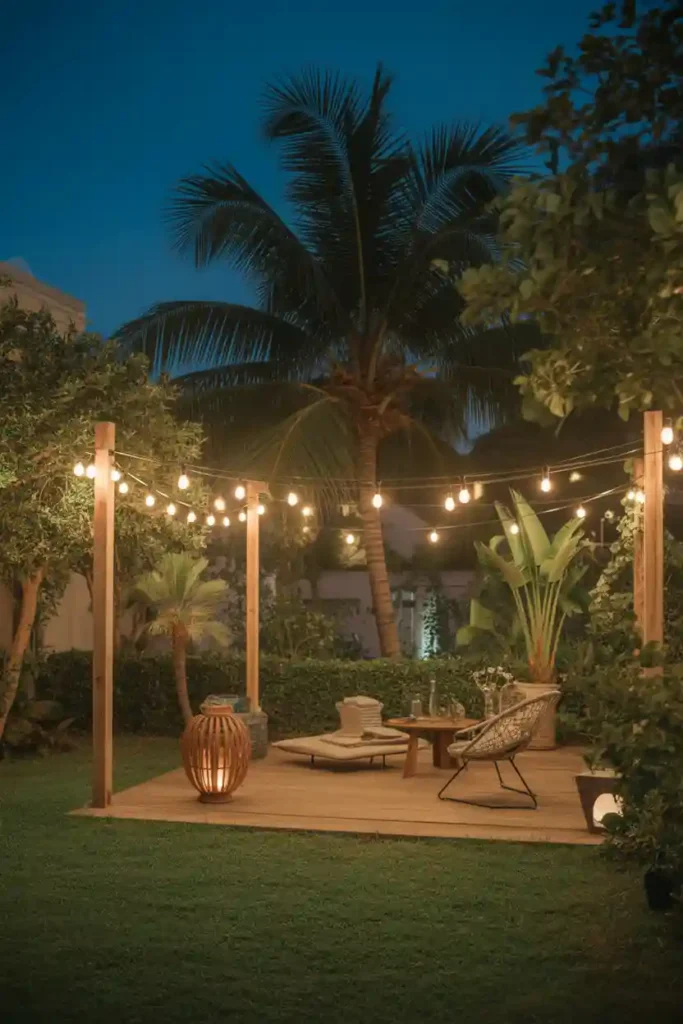 Soft Ambient Garden Lighting