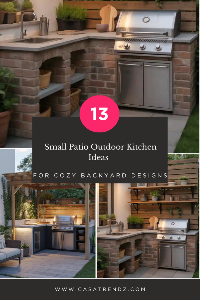 13 Small Patio Outdoor Kitchen Ideas for Cozy Backyard Designs Small ...