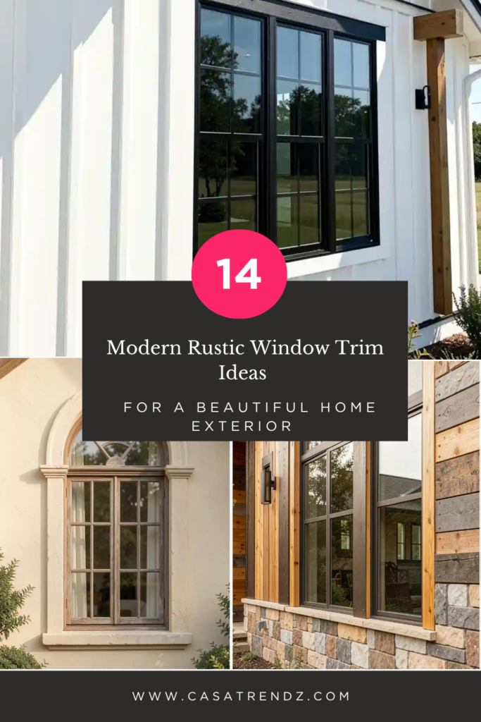 14 Modern Rustic Window Trim Ideas for a Beautiful Home Exterior Modern ...