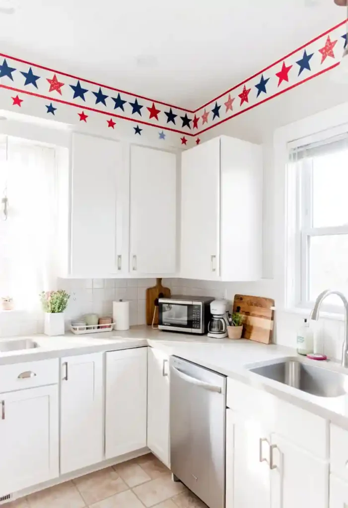 Patriotic Star Border Decal