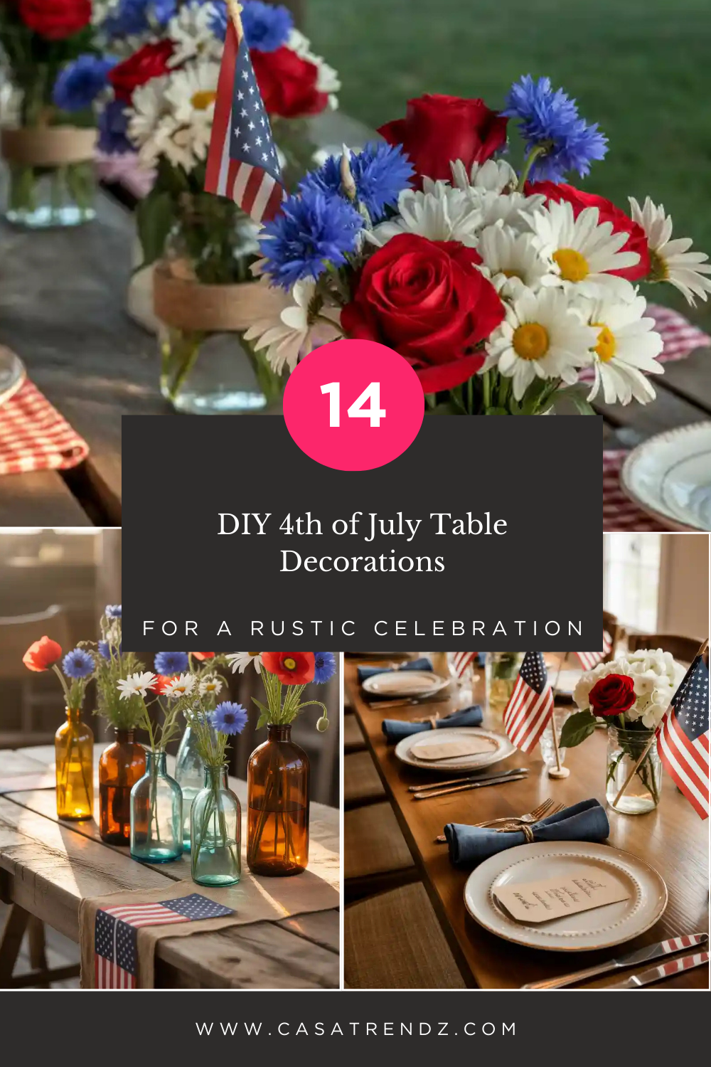 DIY 4th of July Table Decorations
