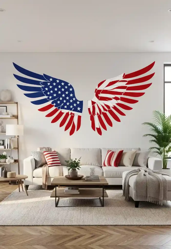 American Flag Wing Decal