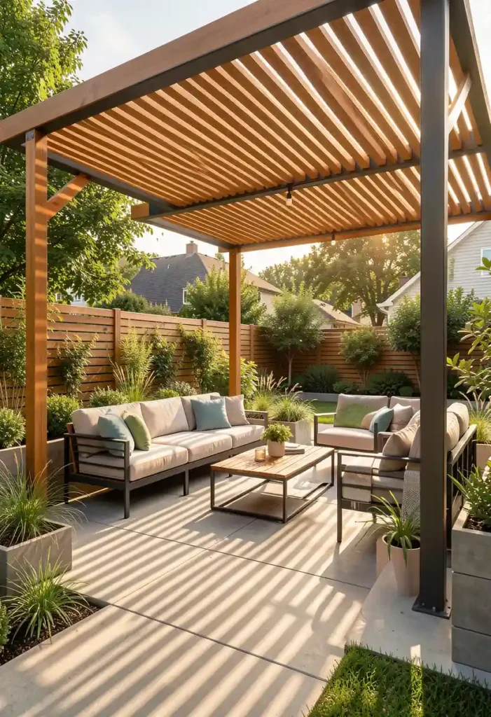 Create a Slatted Wooden Shade Structure