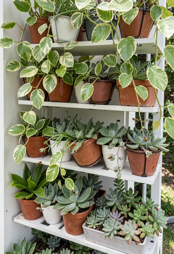Tiered Plant Shelving Units