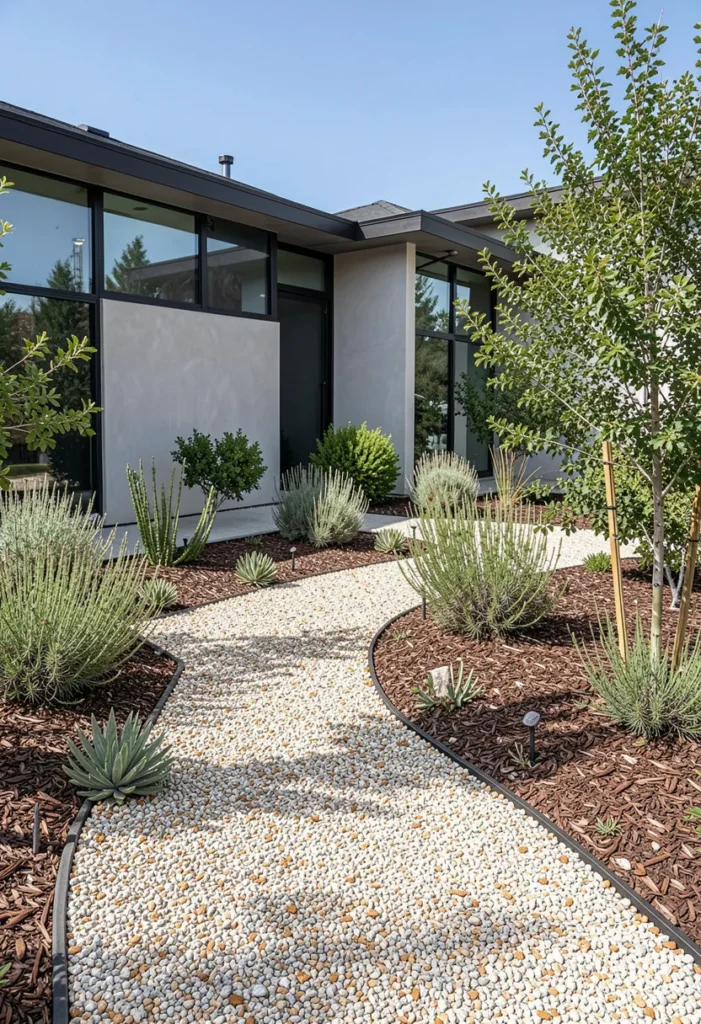 Use Gravel or Mulch Landscaping