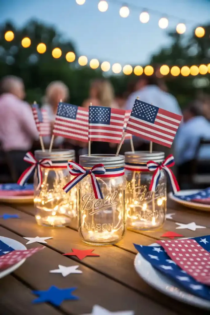 DIY Mason Jar Lantern Centerpieces