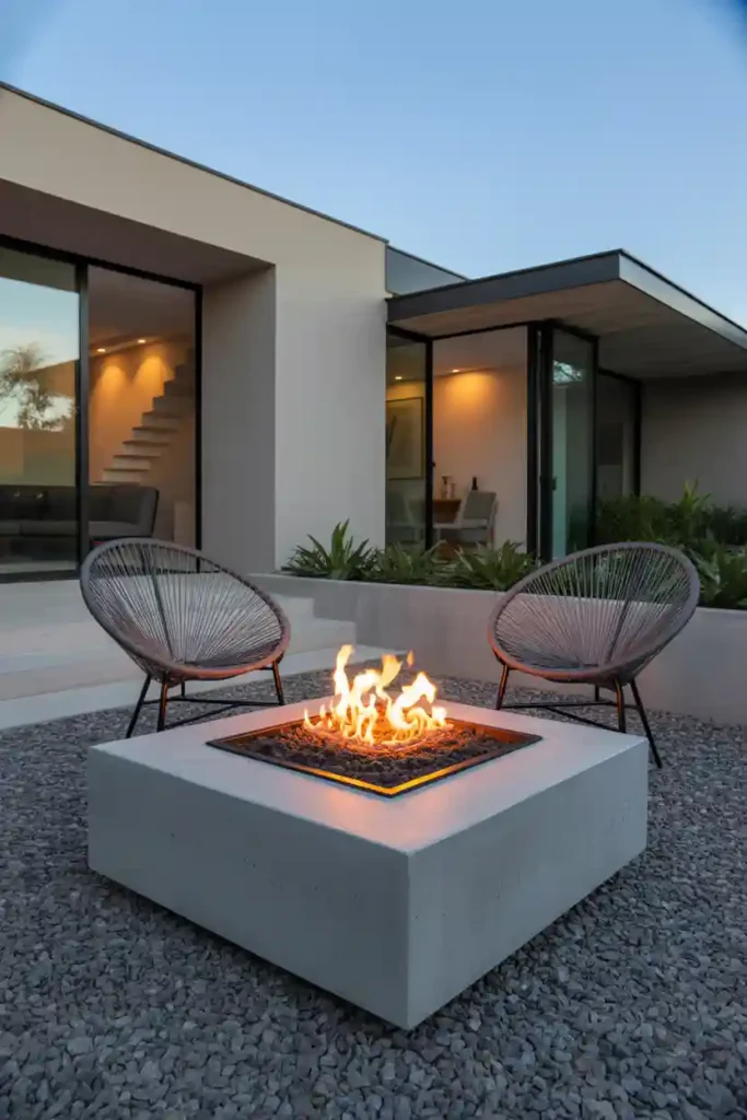 Install a Sleek Fire Pit Feature