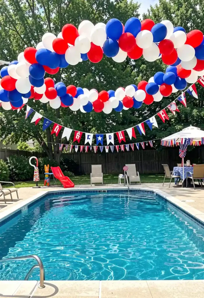 Red White and Blue Balloon Garland