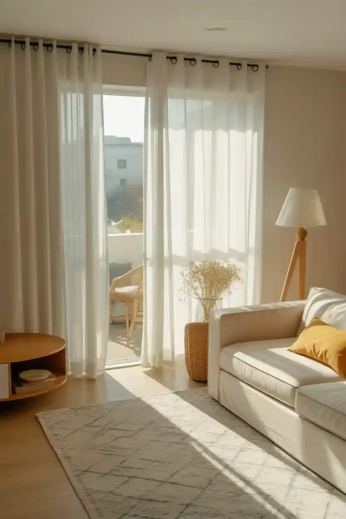 Replace Heavy Curtains with Sheer Drapes